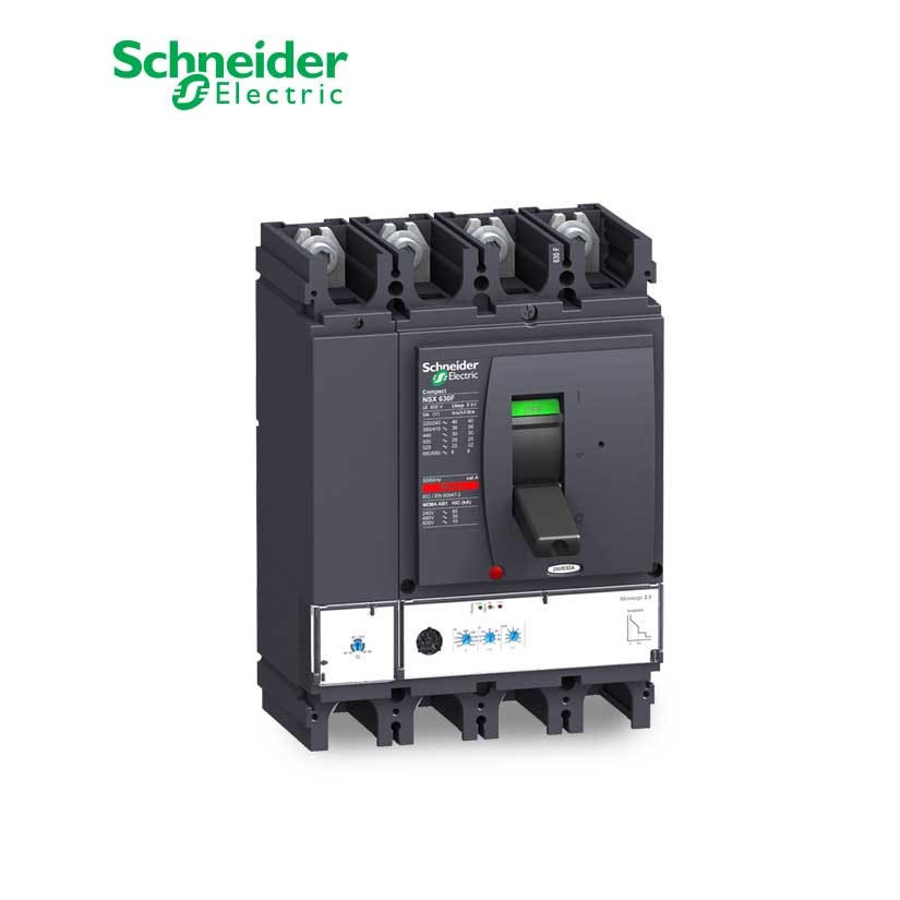 SCHNEIDER - MCCB Breaker, ComPact NSX630N, 50kA at 415 VAC, MicroLogic 2.3 Trip Unit 630A, 4P 4d