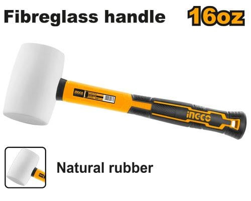 Rubber hammer 450gمطرقة ربر ابيض 450 غرام