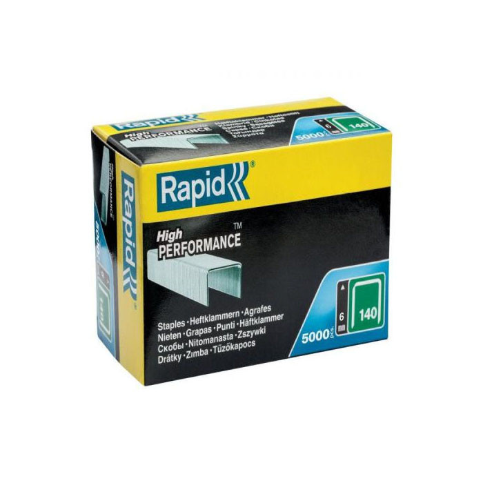 Staple Gun Staples (flatwire), Leg Length 6 mm, No.140, 5000 Pieces, Galvanized