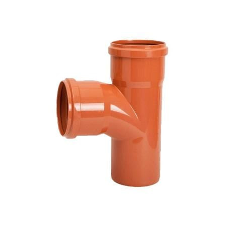 Drain tee - rubber - bend 87.5 degrees - size 160 mm - orange from Nipro