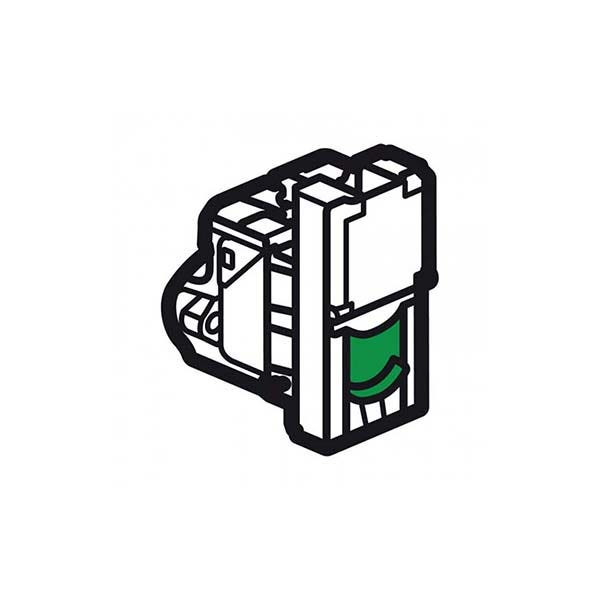 LEGRAND - Data Socket Arteor, RJ45, Cat.6A, STP, 1 Module, Magnesium, Green Shutter