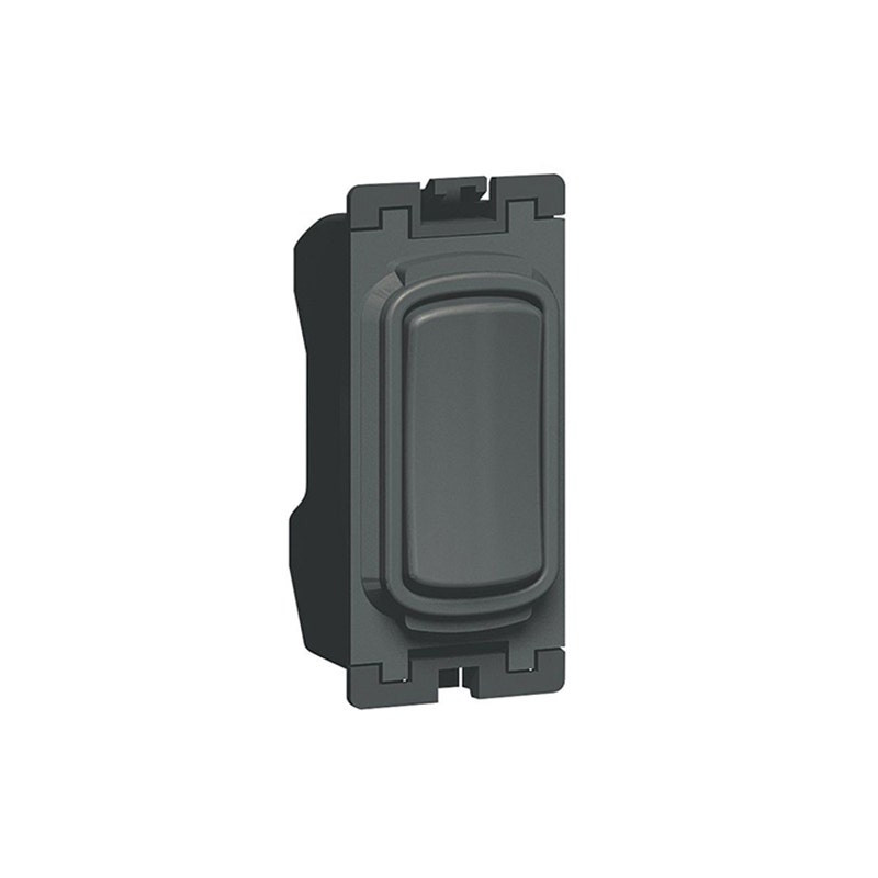 LEGRAND - Single Pole Switch Synergy, Grid Module, 2 Way Centre Off, 20AX, 250V~, Anthracite