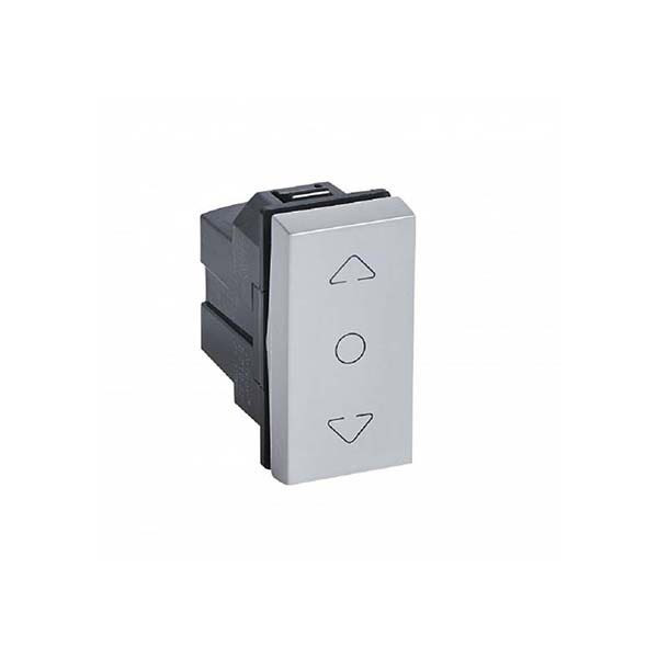 LEGRAND - Curtain Switch Arteor, with Centre Off, 1 Module, Aluminium
