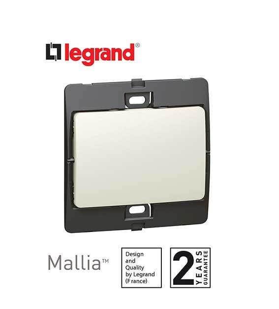 DISCONTINUED LEGRAND - Single Pole Switch Mallia, 2 Gang, 2 Way, 10 AX, 250 V~, Pearl