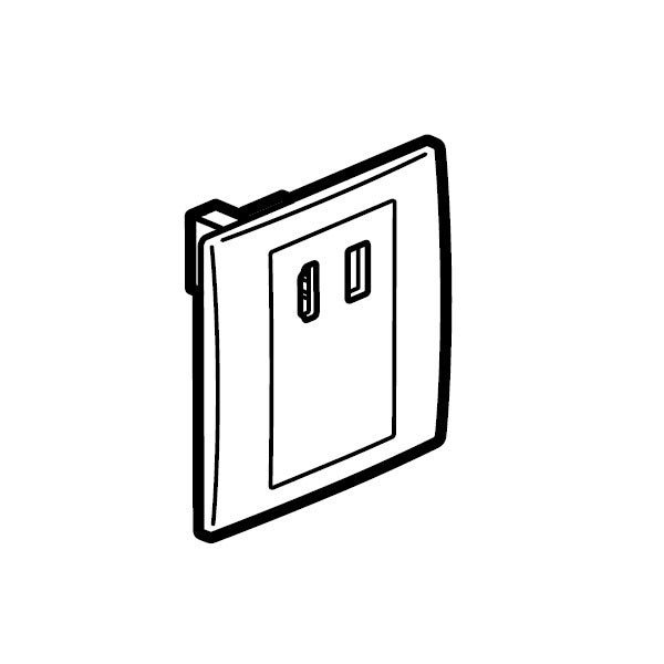 LEGRAND - HDMI Type-A + USB Type-A Data Socket Mallia, Dark Silver