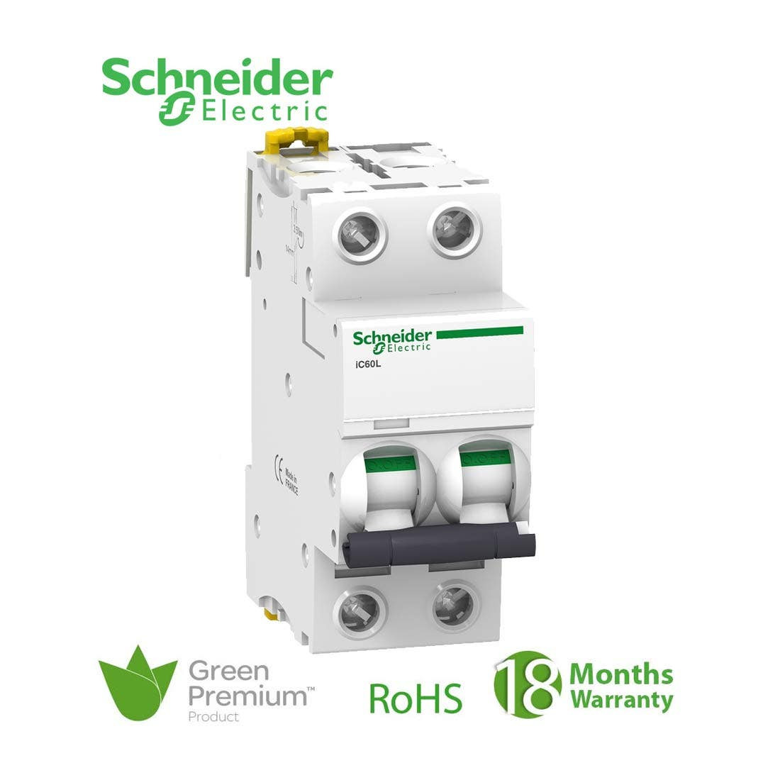 SCHNEIDER - MCB Breaker, Acti9 iC60L, 2P, 50A, K curve