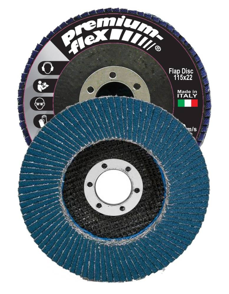 PREMIUMFLEX Stainless Steel Flap Disc - 4.5" - Blue-Black