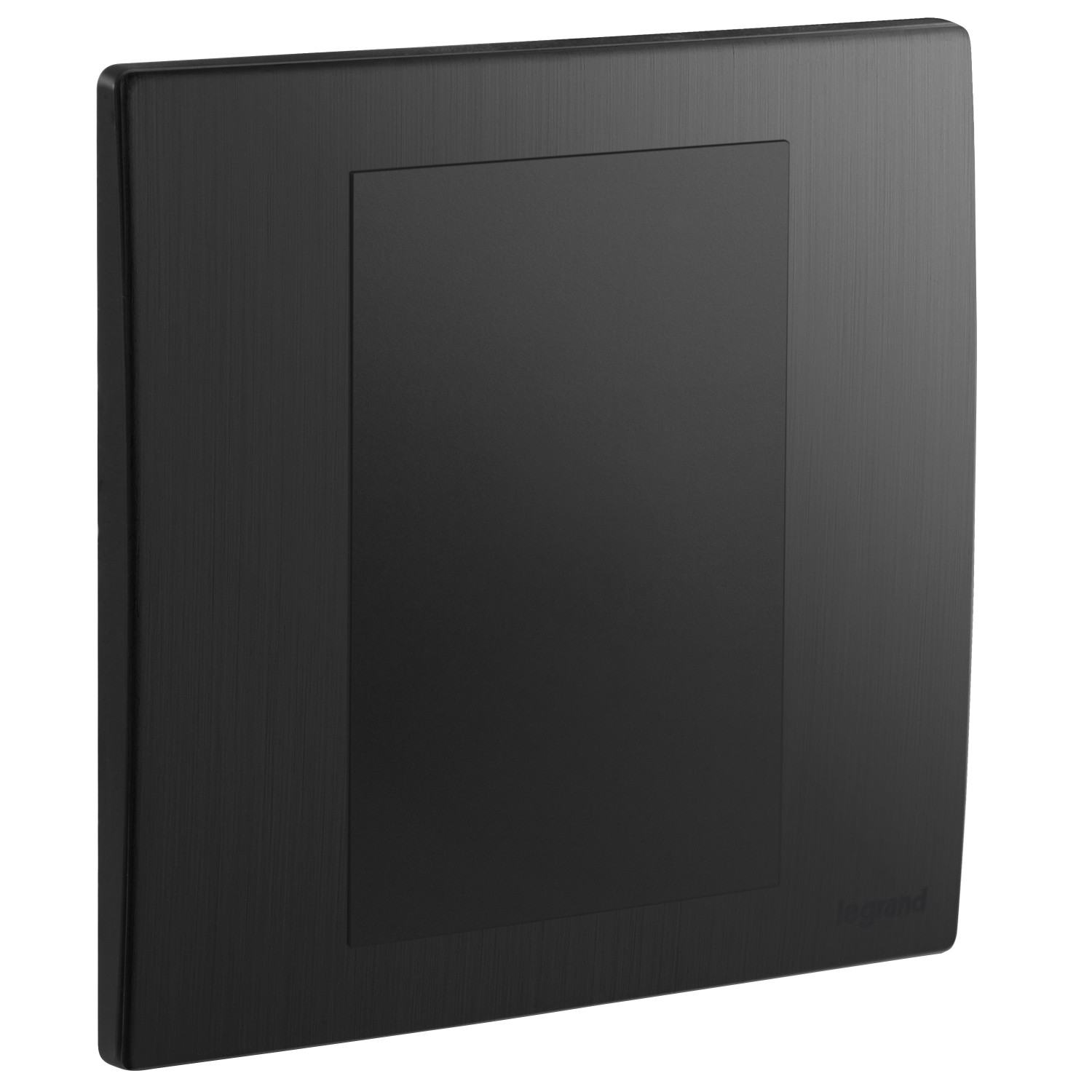 LEGRAND - Blanking Plate Mallia, 1 Gang, Brushed Black