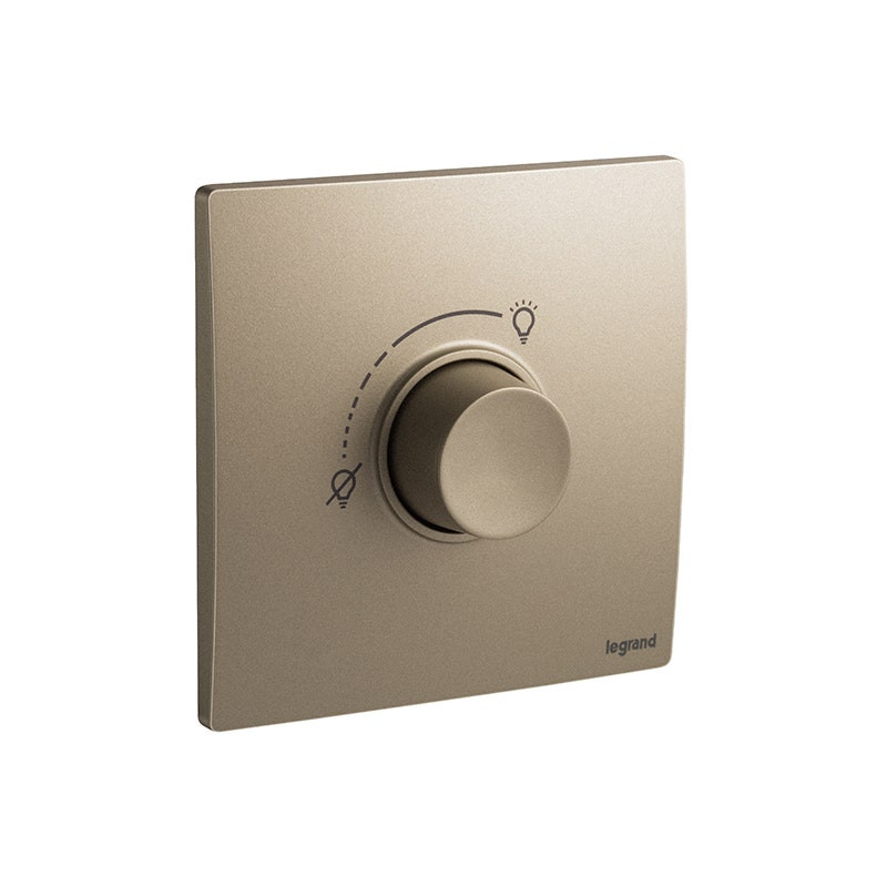 LEGRAND - Incandescent Dimmer Mallia Senses, 1 Gang, 2 Way, 40-500W, 230V, Dark Bronze