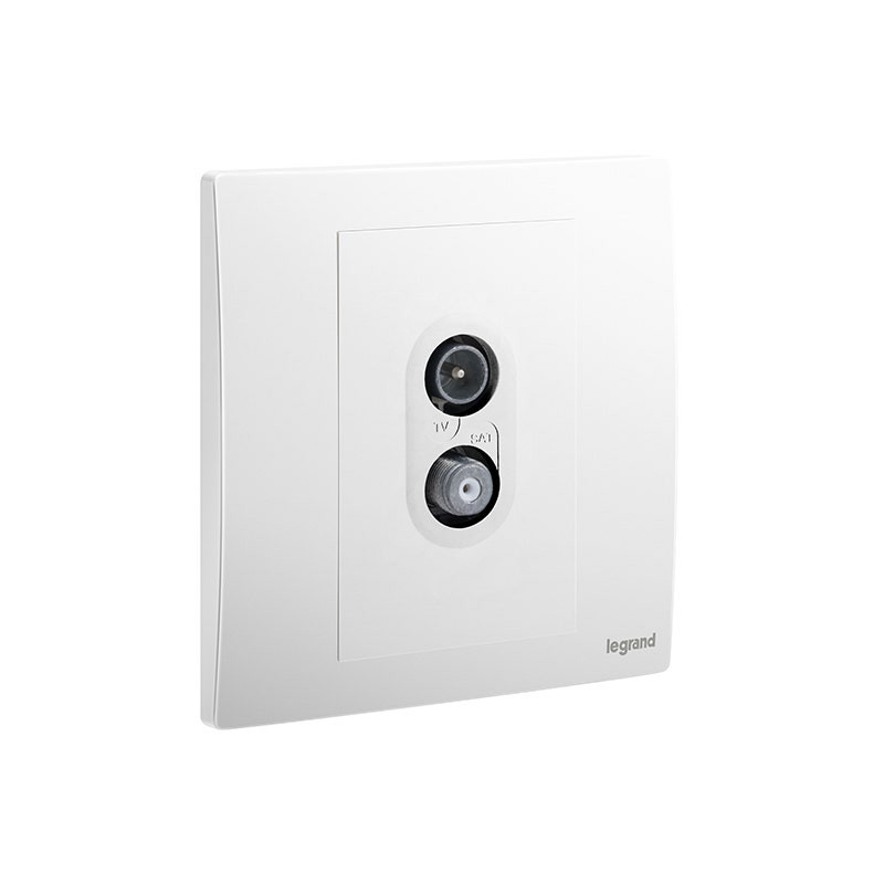 LEGRAND - TV-SAT Socket Outlet Mallia Senses, 1 Gang, Matt White