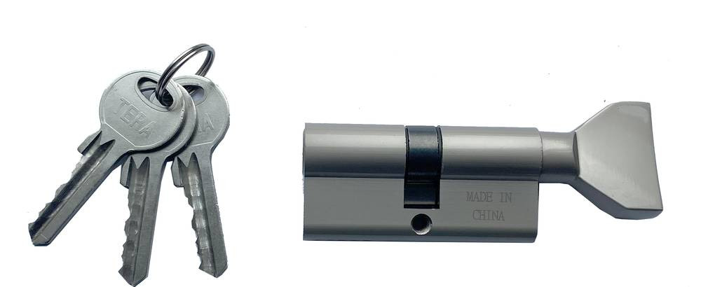 Door handle, toilet | TERA - 65 mm - Knop / NO KEYS - NICKLE