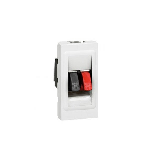 LEGRAND - Audio Socket Mosaic, Loudspeaker Socket, 4 mma² Terminal, 1 Module, White