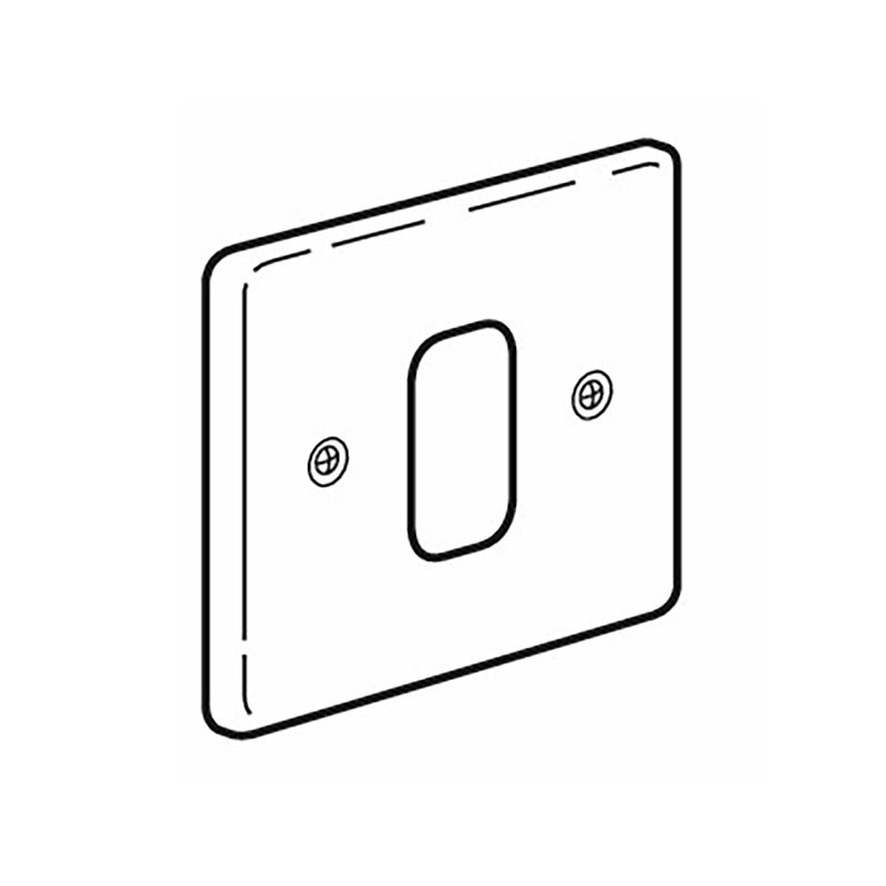 LEGRAND - Front Plate Synergy Authentic, 1 Gang, 1 Grid Module, Polished Stainless Steel