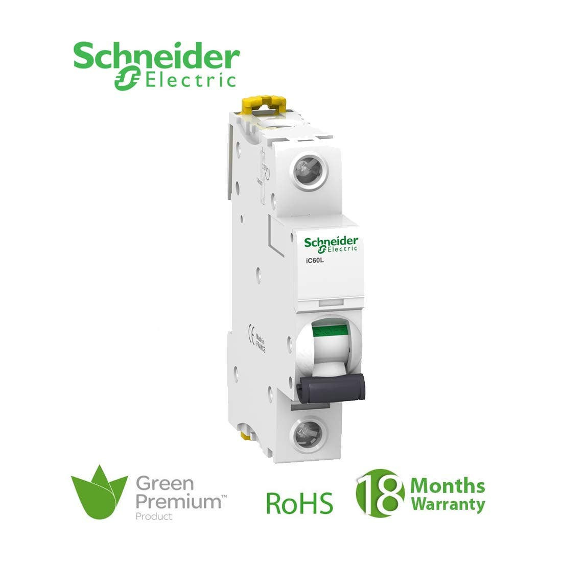 SCHNEIDER - MCB Breaker, Acti9 iC60L, 1P, 40A, K curve