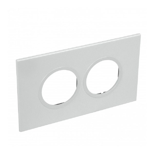 LEGRAND - Plate Arteor, BS, Round, 4 Modules, 2 Gang, Soft Aluminium