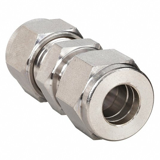 Union, 4mm Tube Size, Metal, 12 mm Hex Size