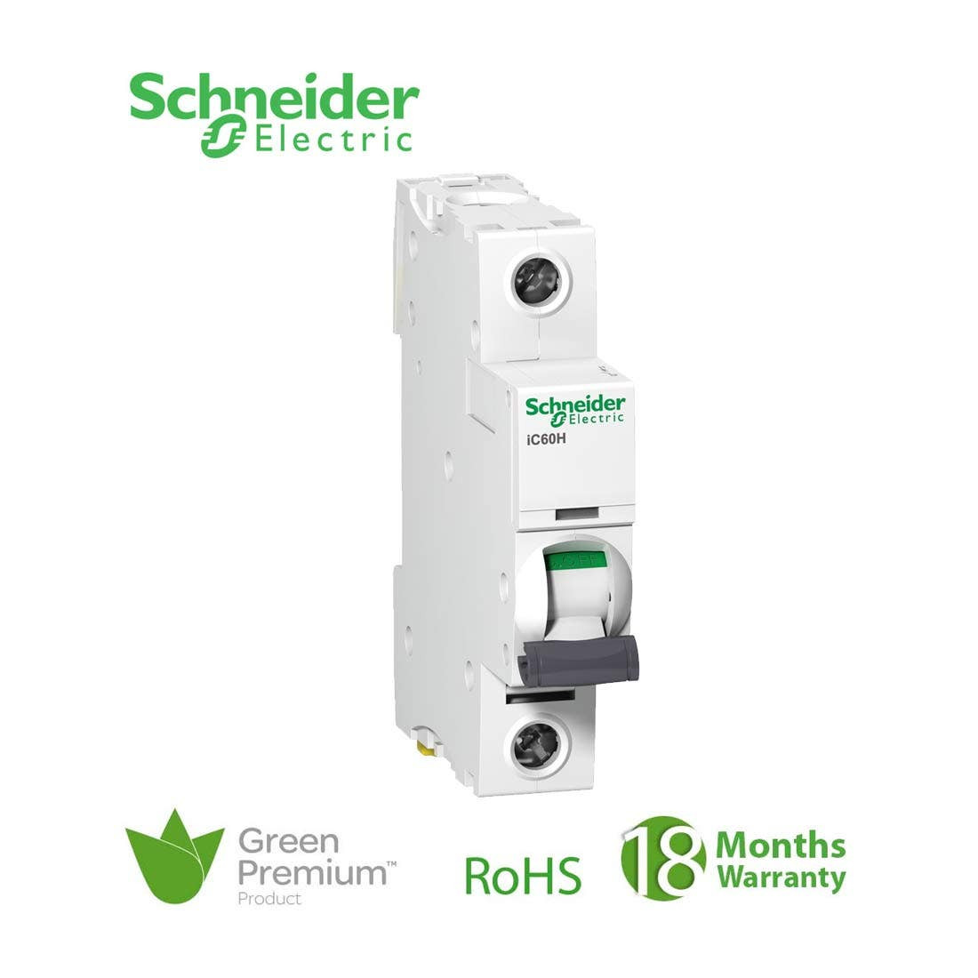 SCHNEIDER - MCB Breaker, Acti9 iC60H, 1P, 20A, B curve 