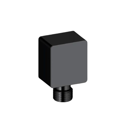 Bronzo Square Concealed Shower Elbow - Black - 053011\BK