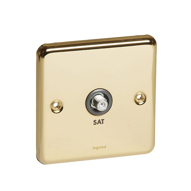 LEGRAND - TV Socket Synergy Authentic, Single, Female, Glossy Gold