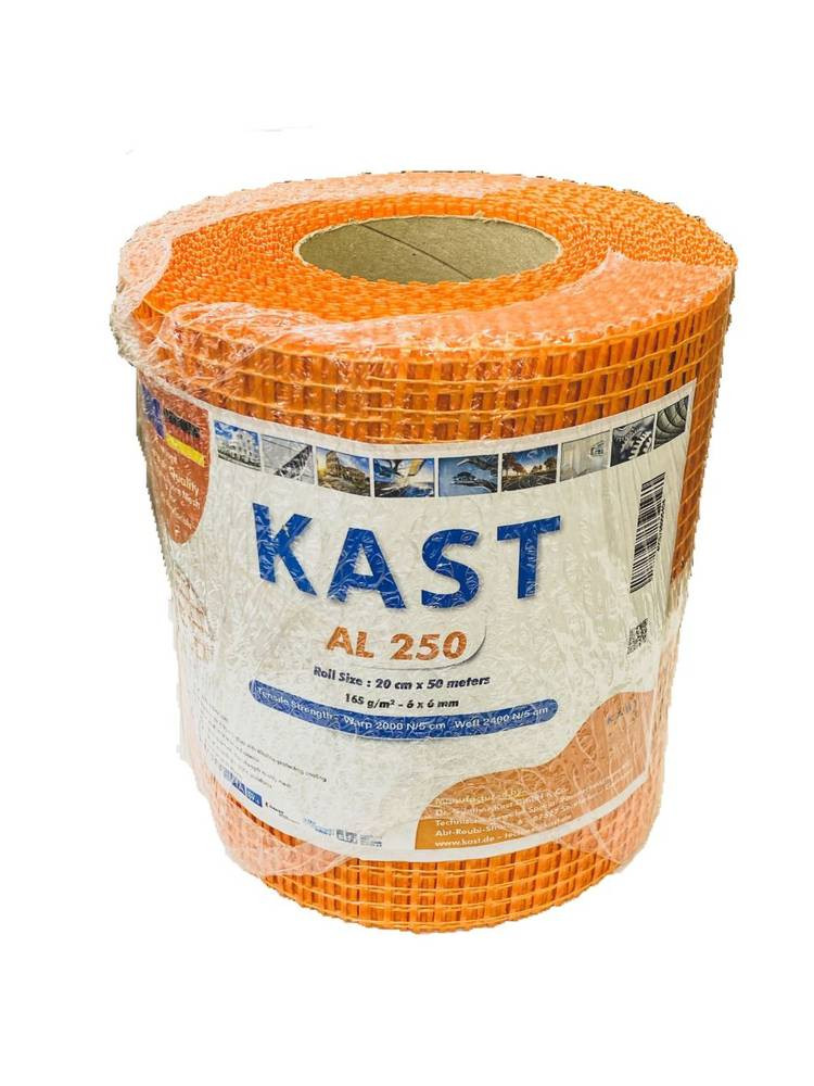 Orange Fiberglass Mesh (20cm x 50m) Cast