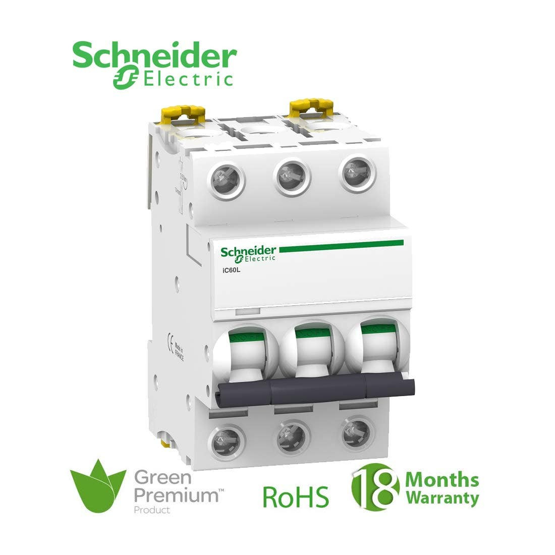 SCHNEIDER - MCB Breaker, Acti9 iC60L, 3P, 10A, C curve