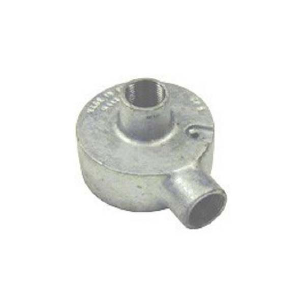 ITCC - Terminal Box with Back Outlet, 1 Way, Malleable Iron, HDG, 25mm