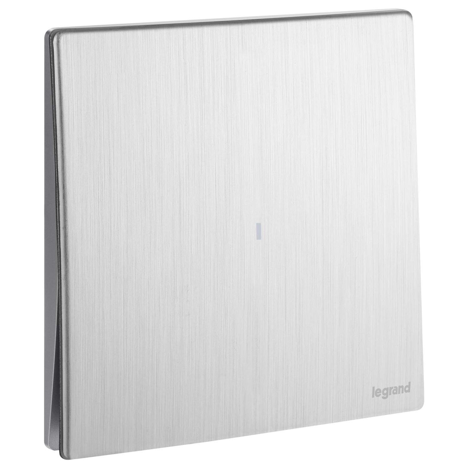 LEGRAND - Double Pole Switch Mallia, 1 Gang, 1 Way with LED Power Indicator, 20 AX, 250 V~, Brushed Aluminium
