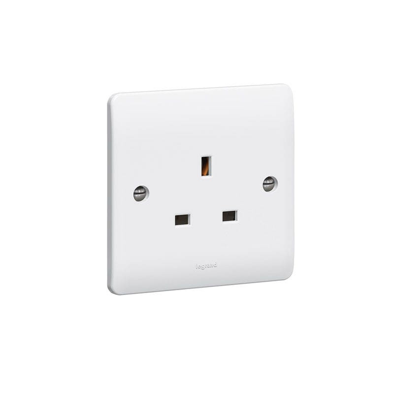LEGRAND - Socket Outlet Synergy, 1 Gang Unswitched, 13 A, 250 V~, White