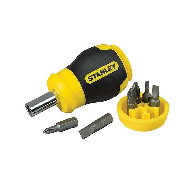 STANLEY - Multi Bit Stubby Screwdriver with 6 Bits