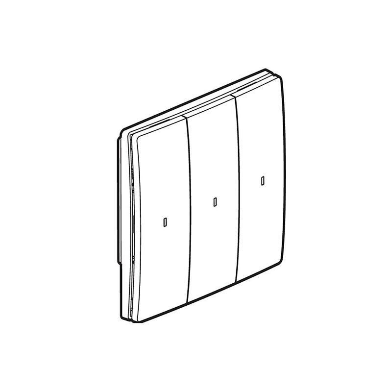 LEGRAND - Wired Light Switch Mallia Senses, 2 Gang without Neutral, Dark Silver