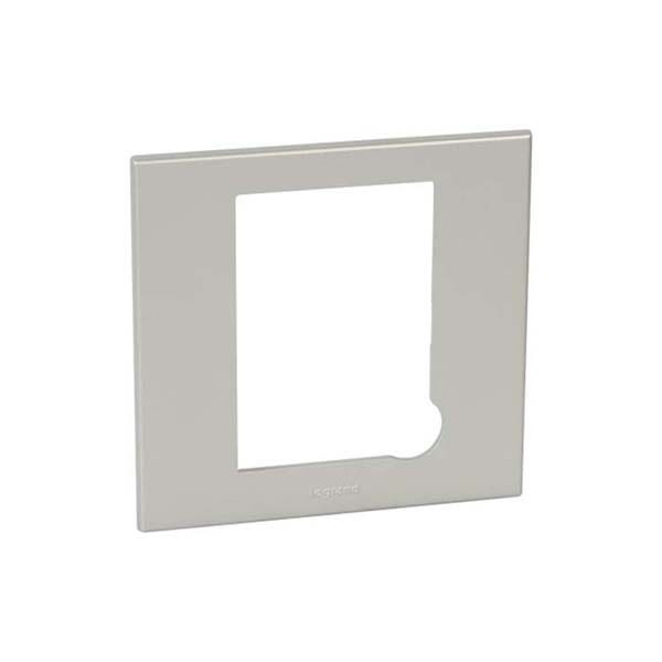 LEGRAND - Plate Arteor, BS, for 13A Fused Connection Unit, Square, Pearl Aluminium