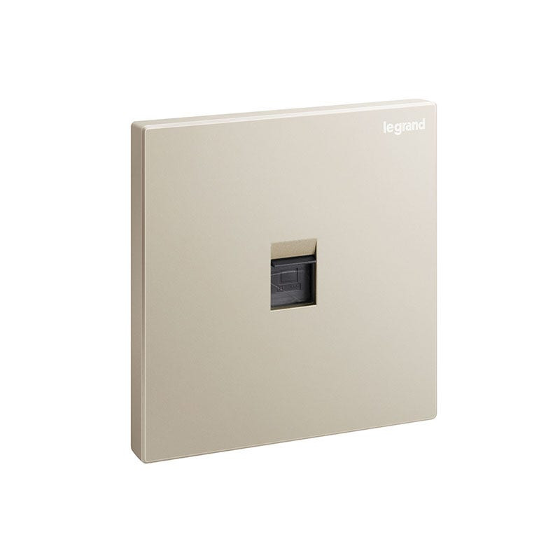 LEGRAND - Single RJ45 Socket Outlet Galion, Cat. 6 UTP, 1 Gang, Champagne