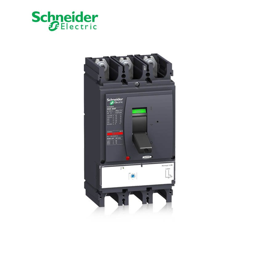 SCHNEIDER - MCCB Breaker, ComPact NSX400F, 3P 3d, 36kA at 415 VAC, MicroLogic 1.3 M Trip Unit 320A