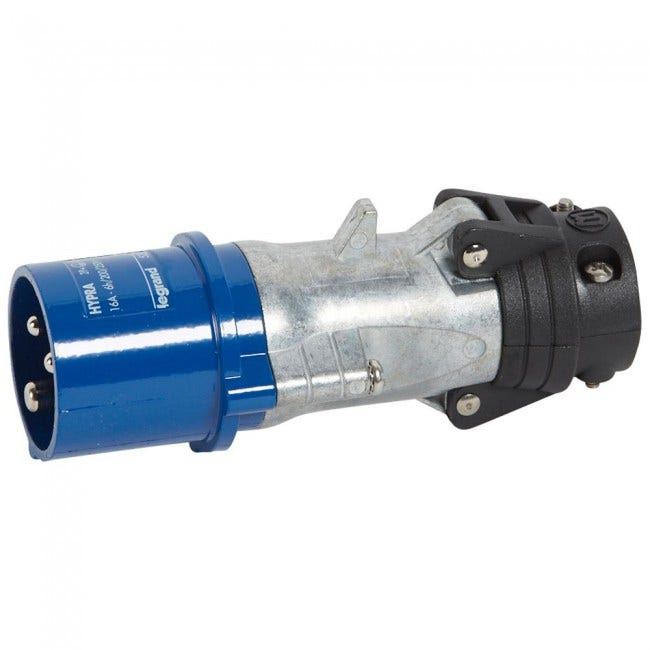 LEGRAND - Straight Plug Hypra, IP44, 200/250 V~, 16 A, 2P+E, Metal