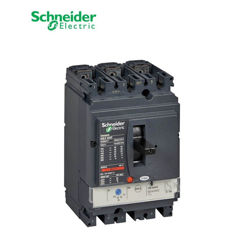 SCHNEIDER - MCCB Breaker, ComPact NSX100F, 3P 2d, TMD Trip Unit 32A, 36kA at 415 VAC