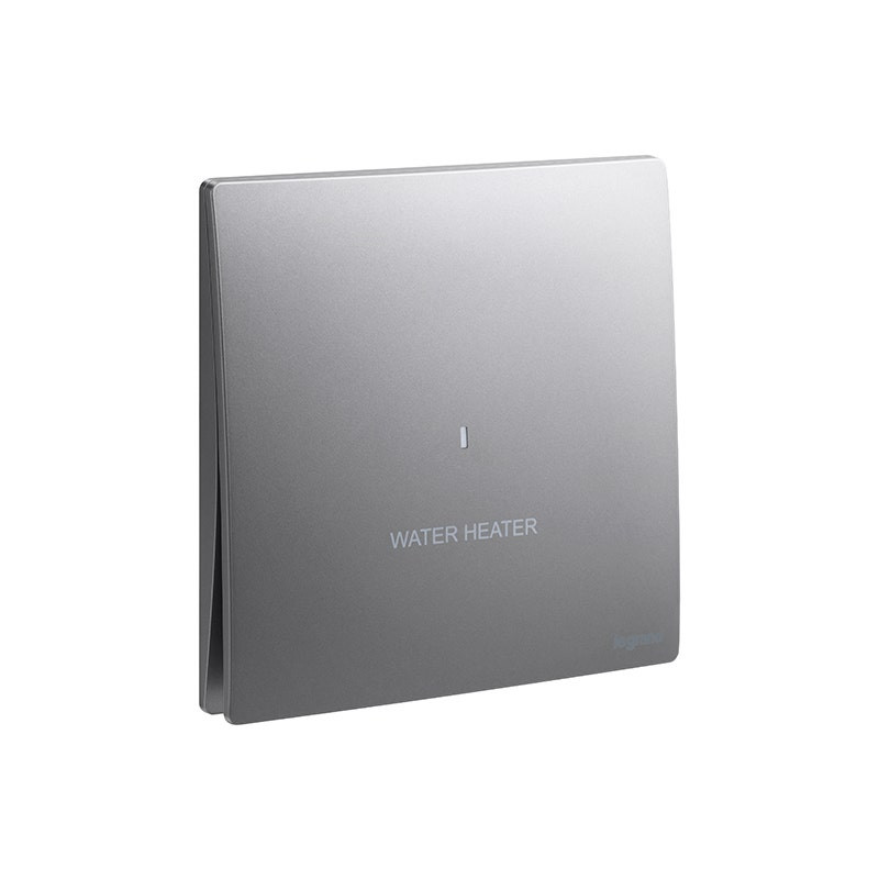 LEGRAND - Double Pole Water Heater Switch Mallia Senses, 1 Gang, 2 Way, 20AX, 250V, with Led, Dark Silver