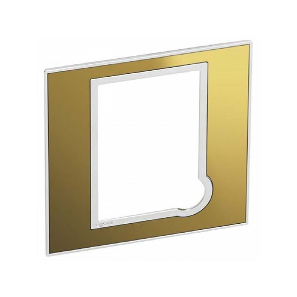 LEGRAND - Plate Arteor, BS, for 13A Fused Connection Unit, Square, Reflective Gold