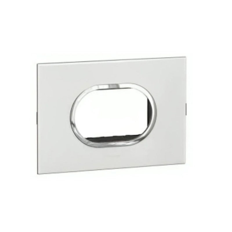 LEGRAND - Cover Plate with Frame Arteor, Indian , 3 Modules, Round, Pearl Aluminium
