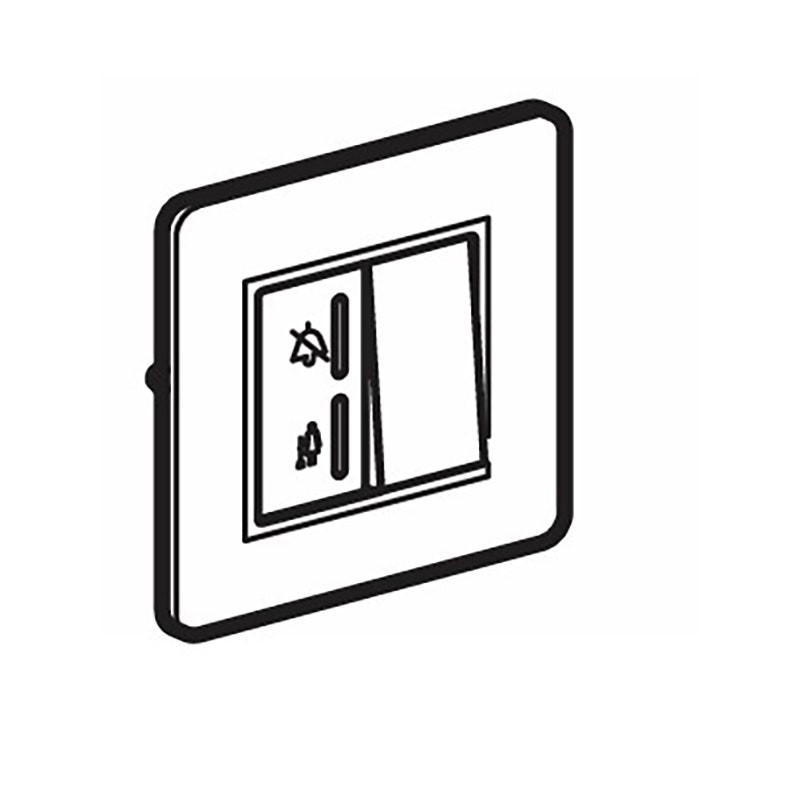 LEGRAND - Hotel Call Indicator Synergy Sleek, DND/Please Clean Up, 10A, 250V, Polished Stainless Steel