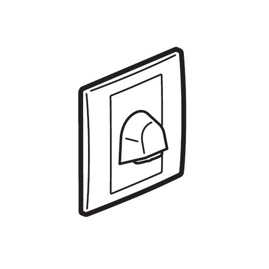 LEGRAND - Cable Outlet Mallia, 20 A, Dark Silver
