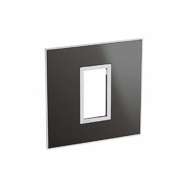 LEGRAND - Plate Arteor, BS, Square, 1 Module, Reflective Black