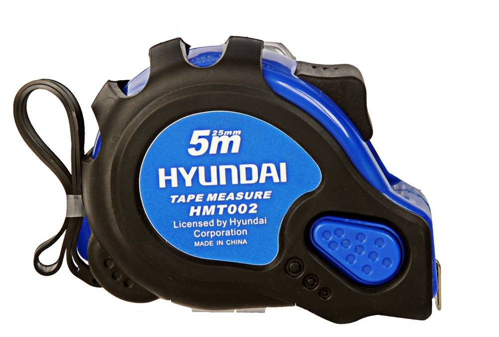Double-ended tape measure with a rubber grip | Hyundai - measuring tape (5 meters) 25 mm Hyundai rubber grip
