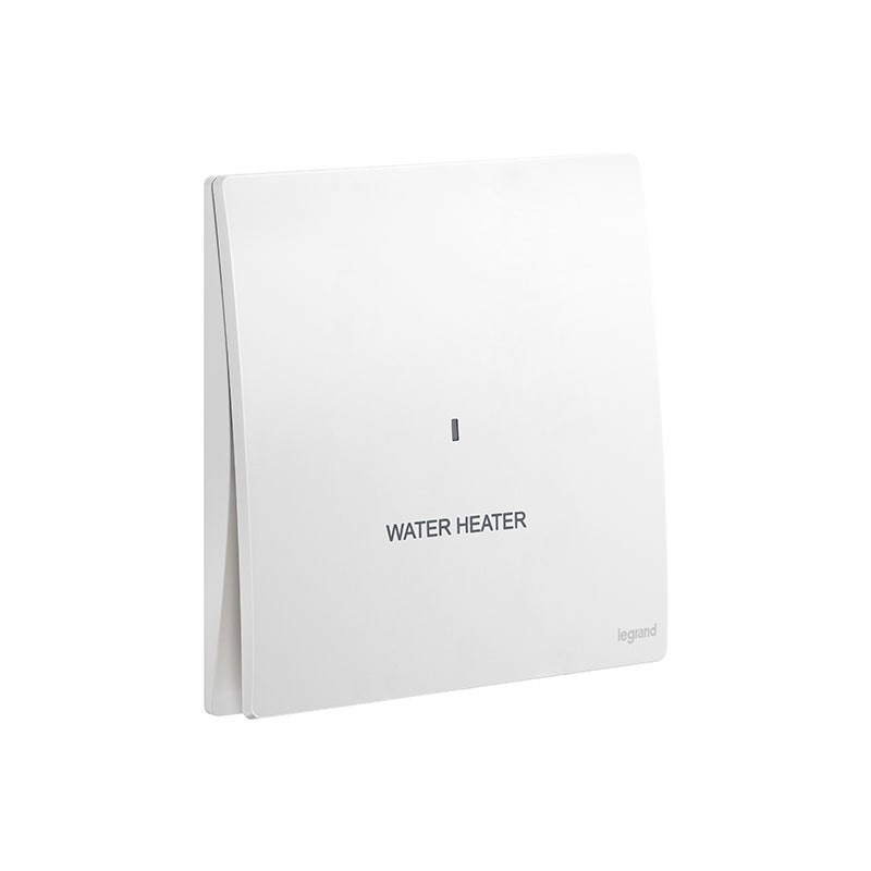 LEGRAND - Double Pole Water Heater Switch Mallia Senses, 1 Gang, 2 Way, 20AX, 250V, with Led, Matt White