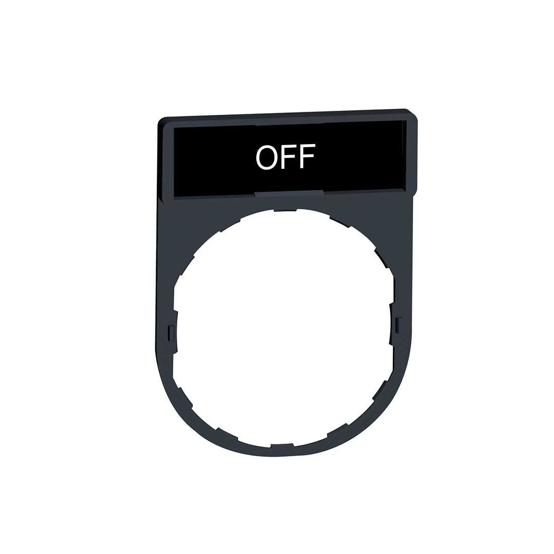 SCHNEIDER - Legend Holder 30 x 40mm With Legend 8 x 27mm With Marking Off