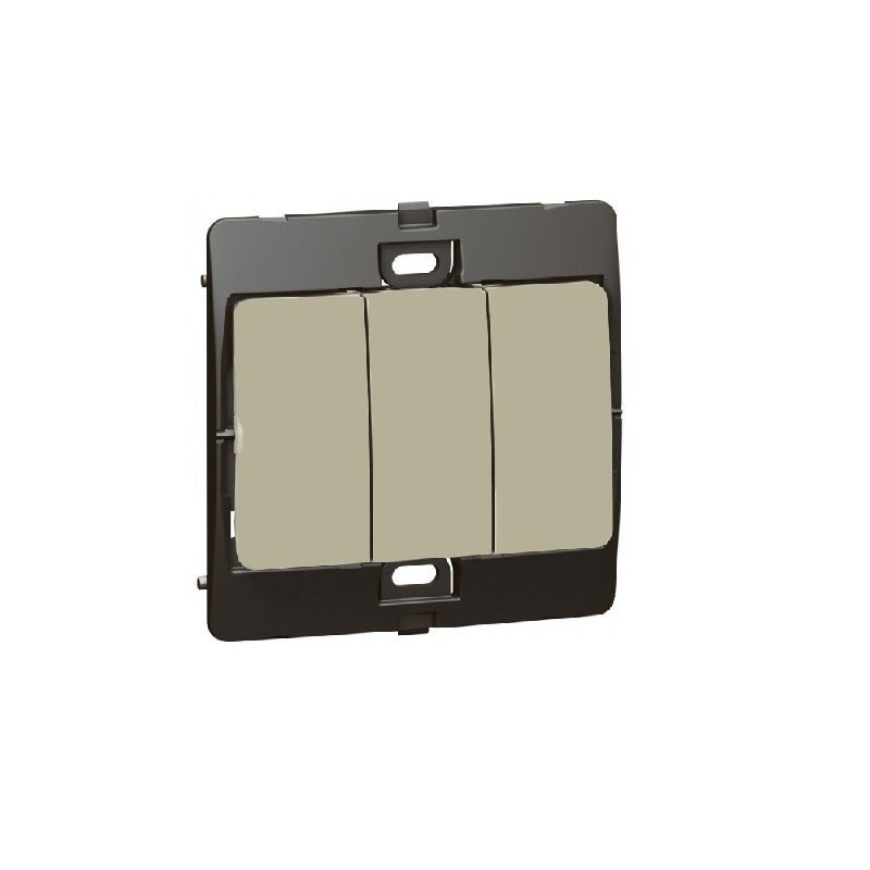 DISCONTINUED LEGRAND - Single Pole Switch Mallia, 3 Gang, 1-Way, 10 AX 250 V~ 