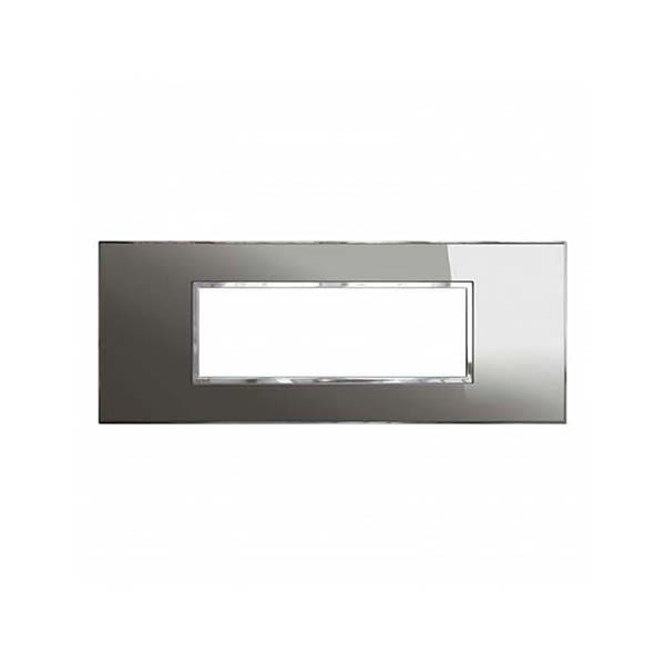 LEGRAND - Plate Arteor, BS, Square, 6 Modules, Reflective Stainless Steel