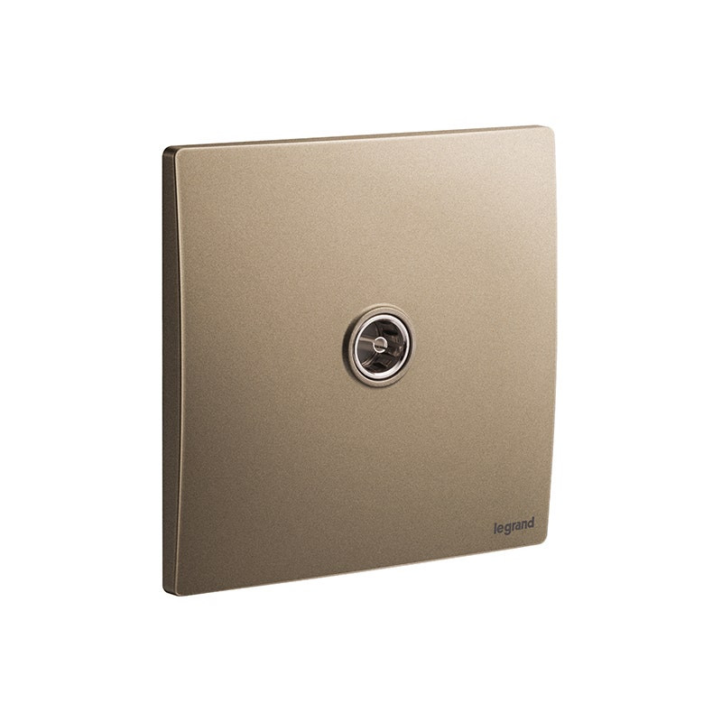 LEGRAND - Terminal TV Socket Outlet Mallia Senses, Female, 1 Gang, Dark Bronze