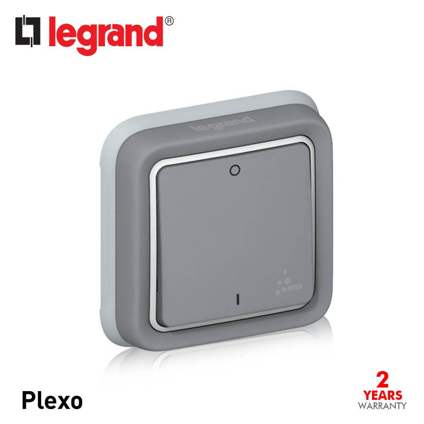 LEGRAND - Double Pole Switch Plexo IP55, 10 AX 250 V~, Modula