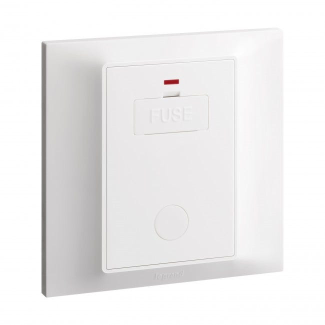 LEGRAND - Fused connection unit Belanko S - 13A unswitched + neon + cord outlet - White
