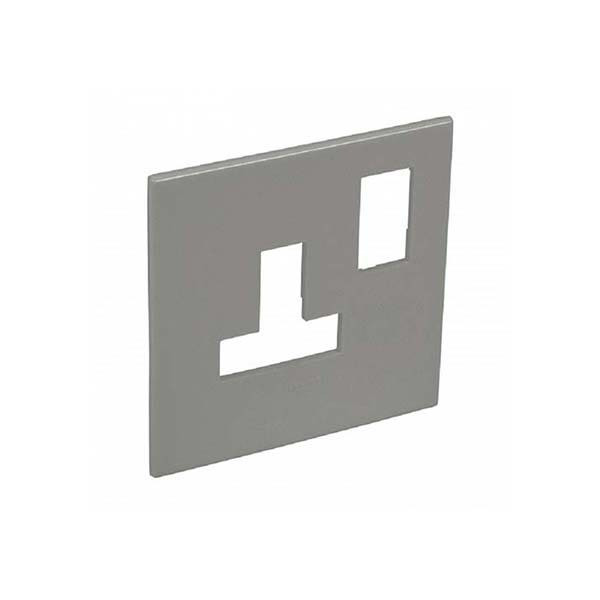 LEGRAND - Plate Arteor, for 5/13A Switched Sockets 1 Gang, BS, Magnesium